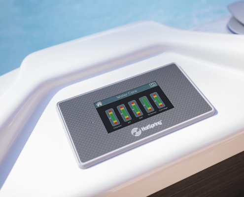 FreshWater IQ Wasserwerte auf dem HotSpring Bedienfeld